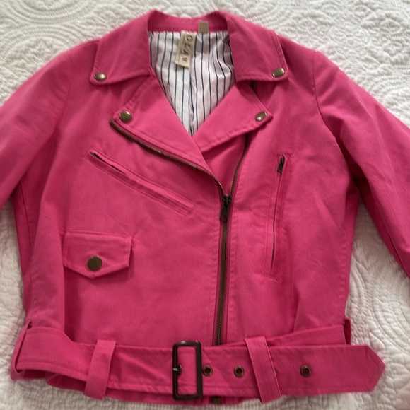 Anthropologie Dolan Cropped Linen Moto Jacket - Picture 7 of 14